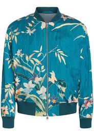 ETRO floral-print silk bomber jacket - Blu