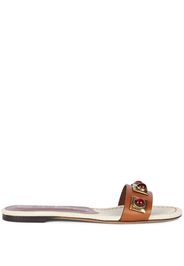 ETRO Sandali slides con borchie - Marrone