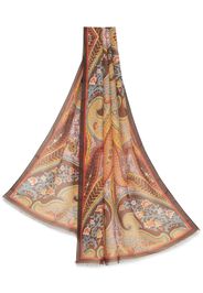 ETRO paisley-print modal scarf - Marrone