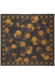 ETRO floral-print frayed scarf - Nero