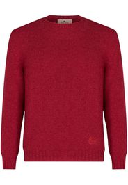 ETRO logo-embroidered cashmere jumper - Rosso