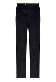 ETRO floral-stripe corduroy trousers - Nero