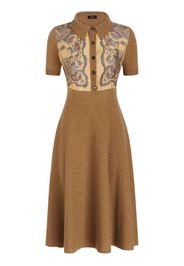 ETRO paisley-print knitted dress - Toni neutri