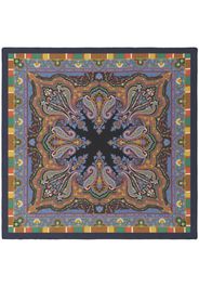 ETRO graphic-print silk pocket square - Blu