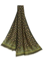 ETRO floral-print wool-silk scarf - Verde