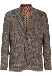 ETRO notched-lapels check-pattern blazer - Marrone