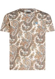 ETRO paisley-print cotton T-shirt - Toni neutri