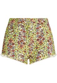 ETRO Shorts denim con stampa paisley - Verde