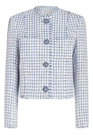 ETRO round-neck tweed jacket - Blu