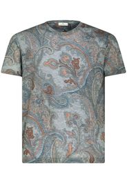 ETRO paisley-print lyocell T-shirt - Blu