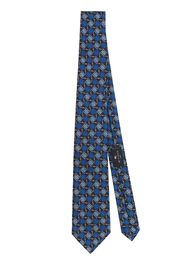 ETRO geometric-pattern silk tie - Blu