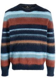 ETRO striped mohair-wool sweatshirt - Blu