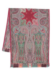 ETRO graphic-print cashmere-silk scarf - Verde