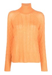 ETRO cable-knit roll-neck jumper - Arancione