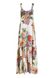ETRO floral-print cotton blend maxi dress - Toni neutri