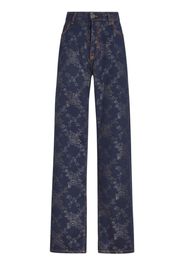 ETRO Jeans dritti a fiori - Blu