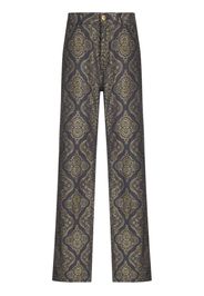 ETRO Jeans dritti con motivo paisley jacquard - Nero