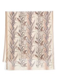 ETRO Sciarpa a fiori con frange - Marrone