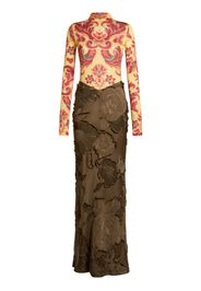 ETRO Abito lungo a fiori - Giallo