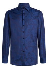 ETRO paisley-print cotton shirt - Blu