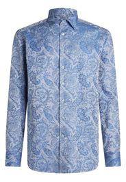 ETRO paisley-print cotton shirt - Blu