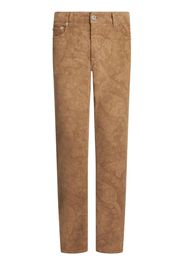 ETRO Pantaloni slim con stampa paisley jacquard - Marrone