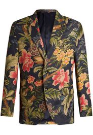 ETRO Blazer monopetto a fiori - Blu