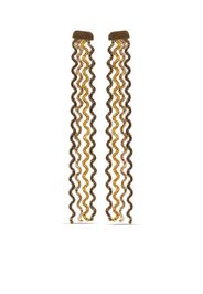 ETRO geometric-print drop earrings - Marrone