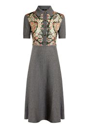 ETRO paisley-print knitted dress - Grigio