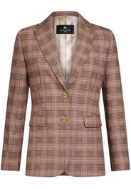 ETRO checkered logo-engraved buttons jacket - Rosa