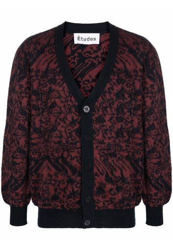 Etudes Cardigan con effetto jacquard - Rosso