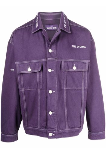 Etudes logo-embroidered denim jacket - Viola