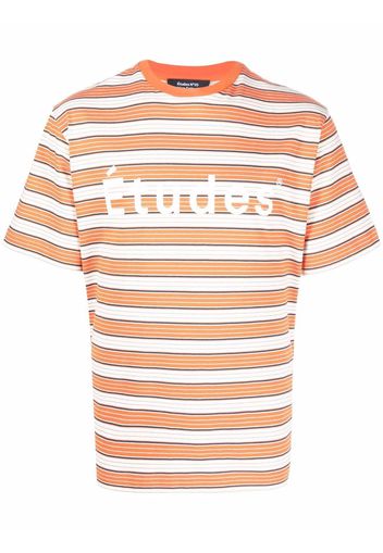 Etudes T-shirt a righe - Arancione