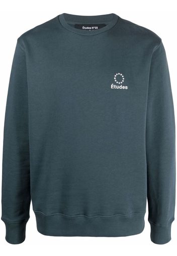 Etudes logo-print organic cotton sweatshirt - Verde