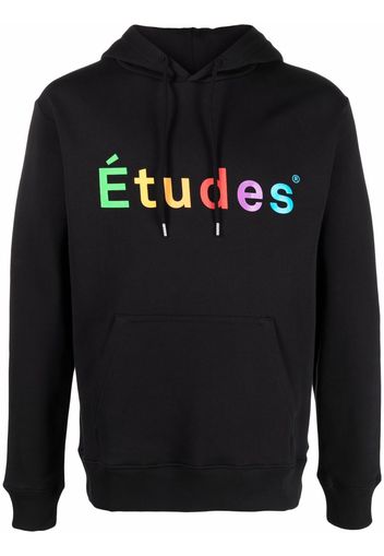 Etudes logo-print cotton hoodie - Nero