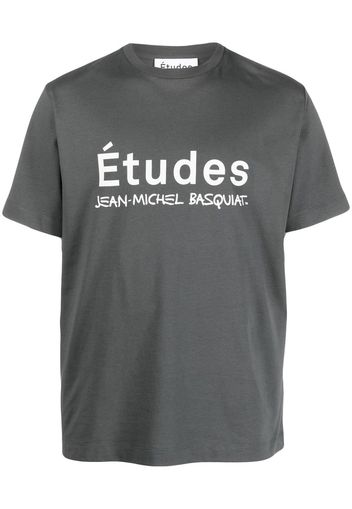 Etudes T-shirt con stampa Etudes x Jean Michel Basquiat - Grigio