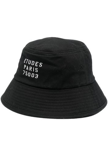 Etudes Cappello bucket con ricamo - Nero