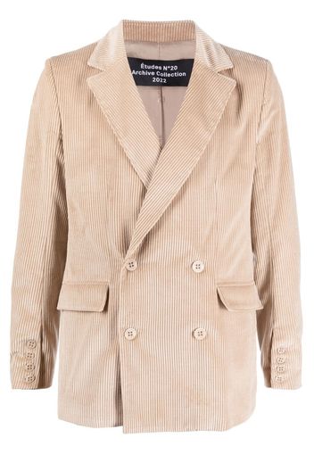 Etudes corduroy double-breasted blazer - Toni neutri