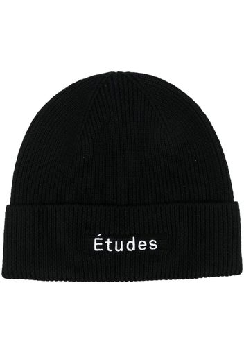 Etudes embroidered-logo beanie - Nero