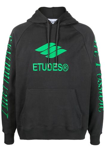 Etudes Racing Eco logo-embroidered hoodie - Nero