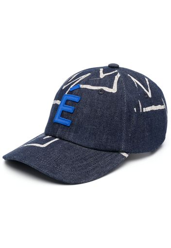 Etudes crown-print organic-cotton cap - Blu