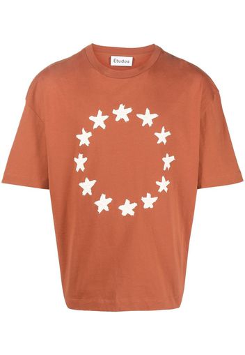 Etudes Spirit Painted Stars T-shirt - Marrone