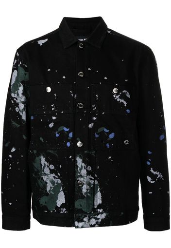 Etudes painterly-print buttoned jacket - Nero