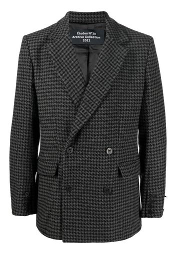 Etudes Blazer con motivo pied-de-poule - Nero