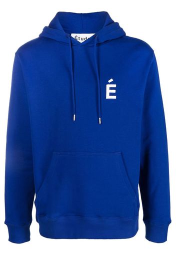 Etudes logo-print long-sleeve hoodie - Blu