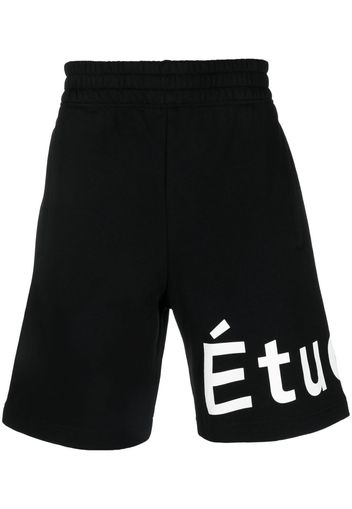 Etudes logo-print track shorts - Nero