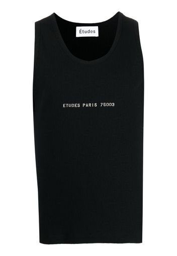 Etudes logo-stamp fine-ribbed vest - Nero