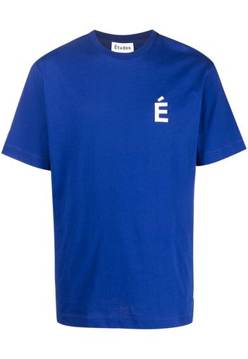 Etudes logo-apliqué crew-neckT-shirt - Blu