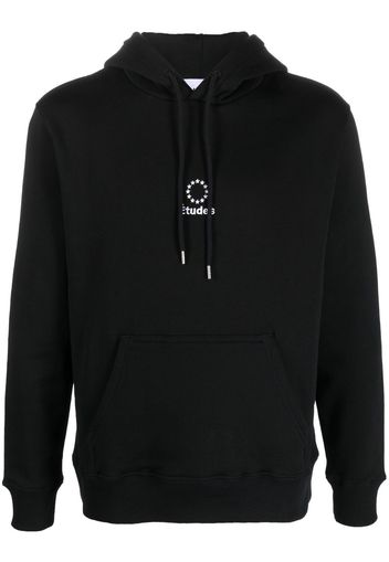 Etudes embroidered-logo detail hoodie - Nero