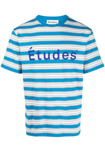 Etudes logo-print T-shirt - Blu